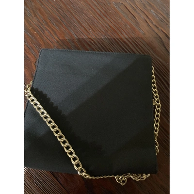 Pre-owned Genny Silk Clutch Bag In Black