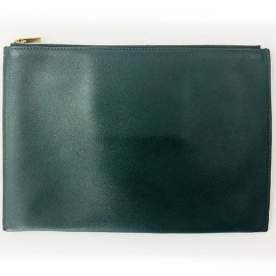 Pre-owned Celine Pocket Black Python Clutch Bag