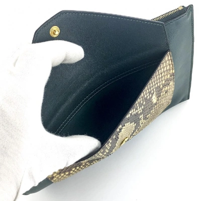 Pre-owned Celine Pocket Black Python Clutch Bag