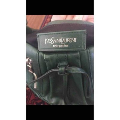 Pre-owned Saint Laurent Leather Handbag In Green