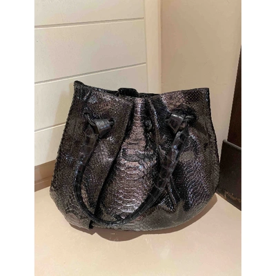 Pre-owned Nancy Gonzalez Black Python Handbag