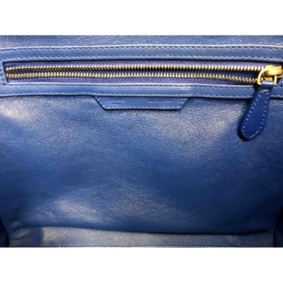 Pre-owned Celine Luggage Leather Handbag In Blue