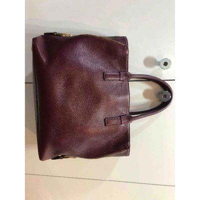 Pre-owned Tom Ford Burgundy Leather Handbag