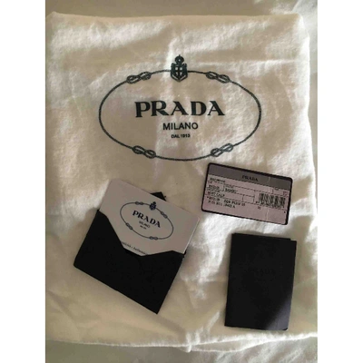 Pre-owned Prada Leather Tote In Grey