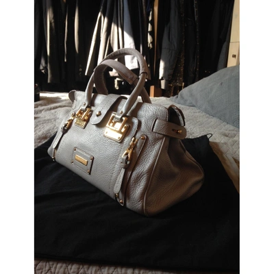 Pre-owned Barbara Bui Leather Handbag In Grey