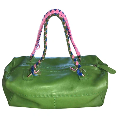 Pre-owned Malo Leather Handbag In Green