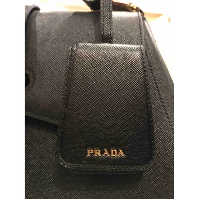 Pre-owned Prada Sidonie Black Leather Handbag