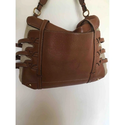 Pre-owned Sergio Rossi Leather Handbag In Brown