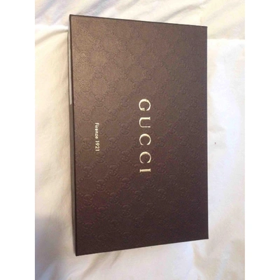 Pre-owned Gucci Guccy Clutch Leather Clutch Bag In Blue