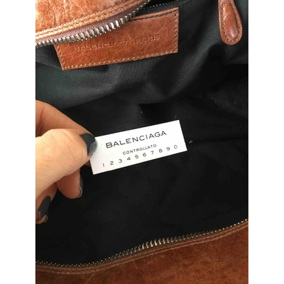 Pre-owned Balenciaga Brown Leather Travel Bag