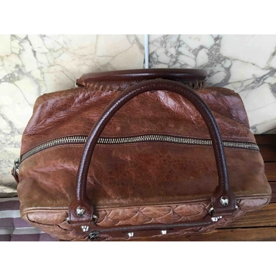 Pre-owned Balenciaga Brown Leather Travel Bag