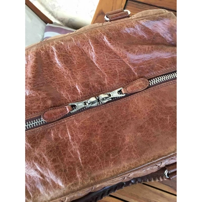 Pre-owned Balenciaga Brown Leather Travel Bag