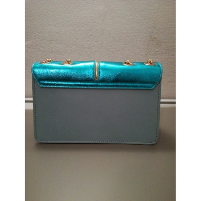 Pre-owned Patrizia Pepe Leather Clutch Bag In Metallic