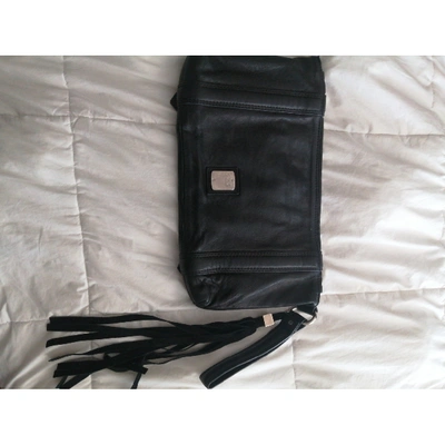 Pre-owned Costume National Leather Mini Bag In Black