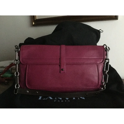 Pre-owned Lanvin Burgundy Leather Handbag
