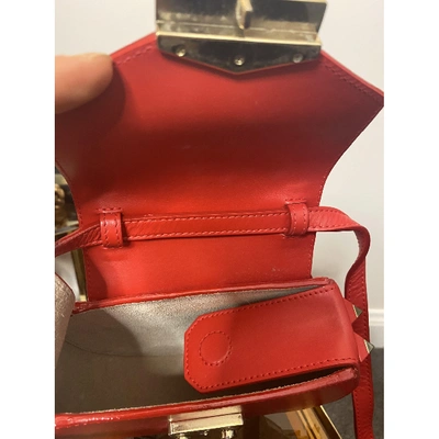 Pre-owned Salar Leather Crossbody Bag In Red