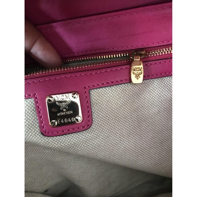 Pre-owned Mcm Leather Handbag In Pink