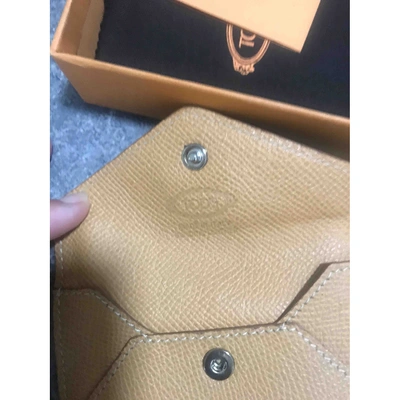 Pre-owned Tod's Leather Clutch Bag In Orange