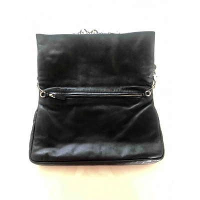 Pre-owned Miu Miu Miu Crystal Black Leather Clutch Bag