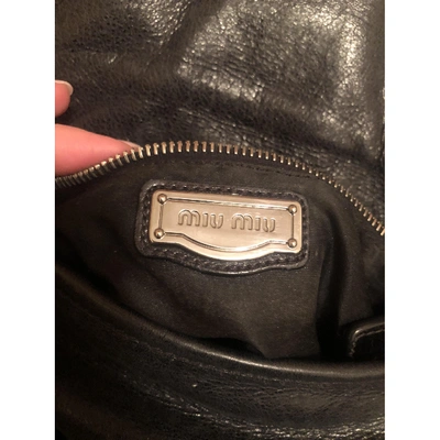 Matelassé leather handbag Miu Miu Black in Leather - 31410180