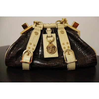 Pre-owned Versace Brown Leather Handbag