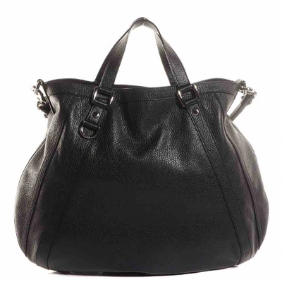 Pre-owned Gucci Black Leather Handbag