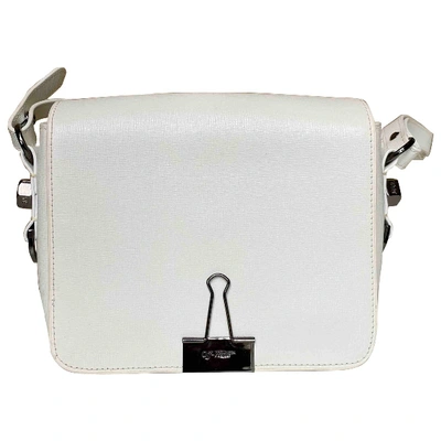 Pre-owned Off-white Binder White Leather Handbag