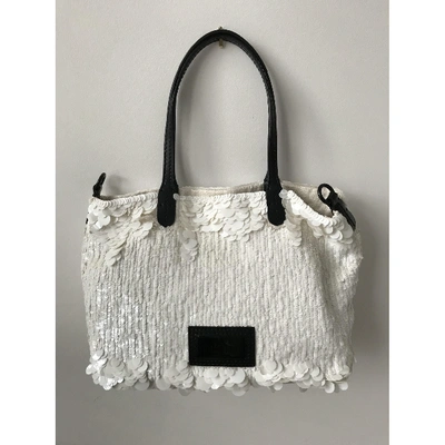 Pre-owned Valentino Garavani Glitter Handbag In White