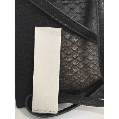 Pre-owned Rick Owens Black Python Handbag