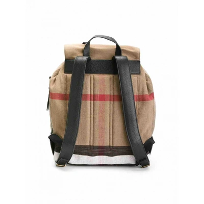 Pre-owned Burberry Beige Cloth Backpack