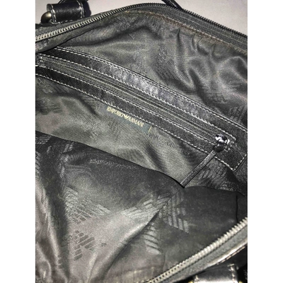 Pre-owned Emporio Armani Leather Handbag In Black
