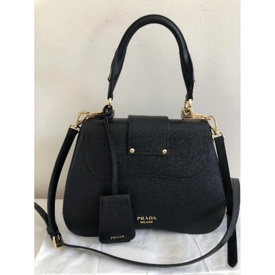 Pre-owned Prada Sidonie Black Leather Handbag