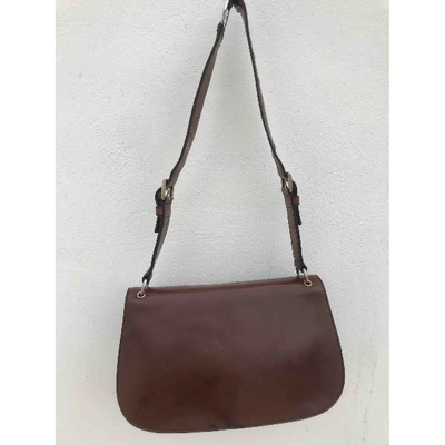 Pre-owned Prada Leather Handbag In Beige