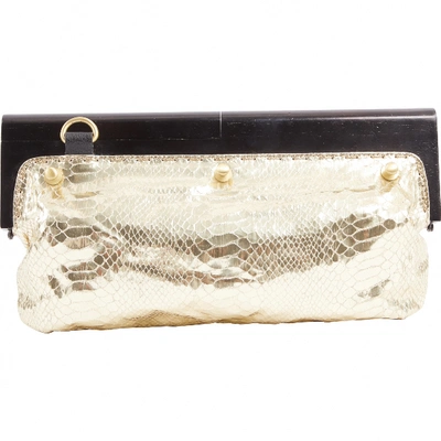 Pre-owned Dee Ocleppo Cloth Clutch Bag In Gold