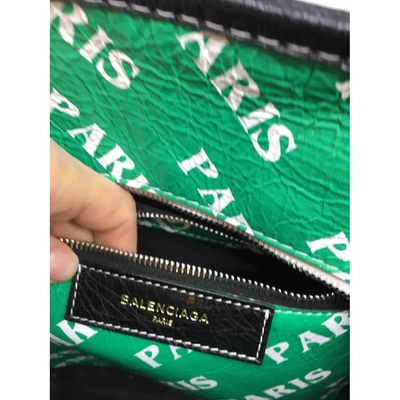 Pre-owned Balenciaga Bazar Bag Leather Tote In Green