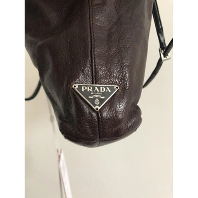 Pre-owned Prada Brown Leather Handbag