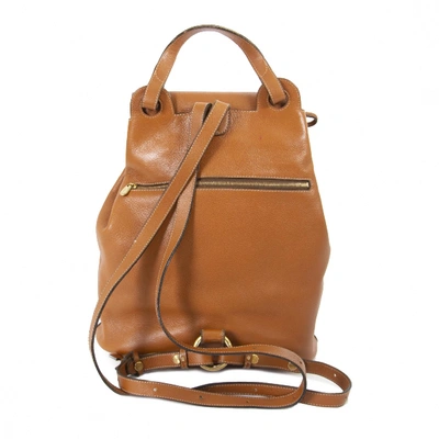 Pre-owned Delvaux Camel Leather Backpack