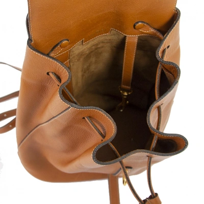 Pre-owned Delvaux Camel Leather Backpack