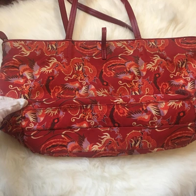 Pre-owned Ferragamo Cloth Tote In Red