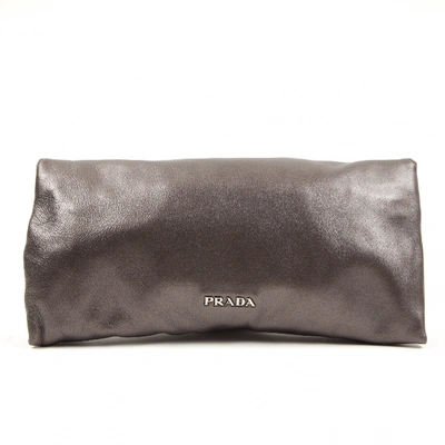 Pre-owned Prada Brown Cloth Clutch Bag