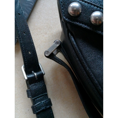 Pre-owned Saint Laurent Satchel Y Studs Black Leather Handbag