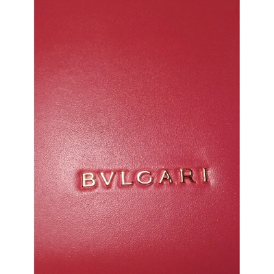 Pre-owned Bulgari Serpenti Leather Crossbody Bag In Pink