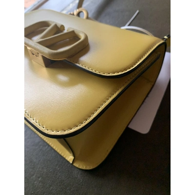 Pre-owned Valentino Garavani Vsling Yellow Leather Handbag