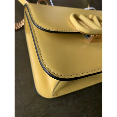 Pre-owned Valentino Garavani Vsling Yellow Leather Handbag