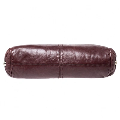 Pre-owned Tod's Burgundy Leather Clutch Bag