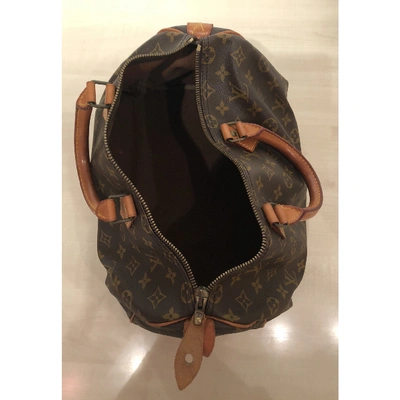 Pre-owned Louis Vuitton Speedy Cloth Handbag In Brown