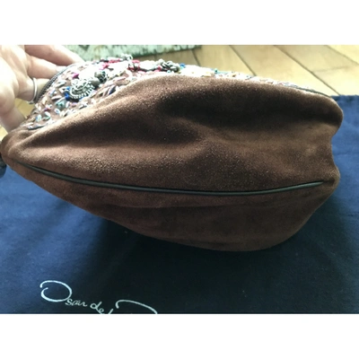 Pre-owned Oscar De La Renta Handbag In Brown