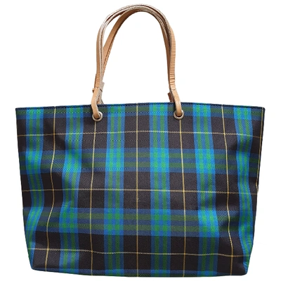 Pre-owned Burberry Cloth Tote In Blue