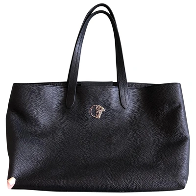 Pre-owned Versace Black Leather Handbag