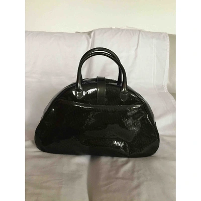 Pre-owned Dior Saddle Patent Leather Handbag In Khaki